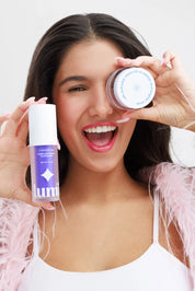 אבקה להלבנת שיניים